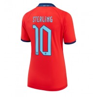 Dámy Fotbalový dres Anglie Raheem Sterling #10 MS 2022 Venkovní Krátký Rukáv